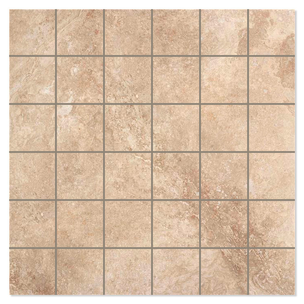 Marmor Mosaik Klinker Rockstone Brun Mat 30x30 (5x5) cm